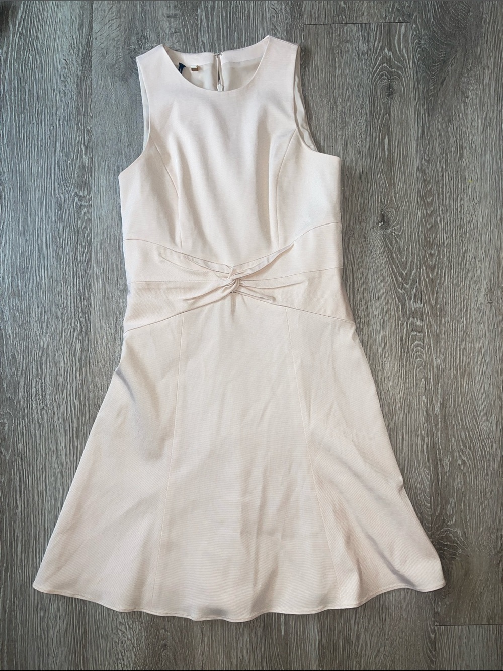 4C Anthropologie Blush Nude Pink Textured Dress fit and flare minimalist tank
